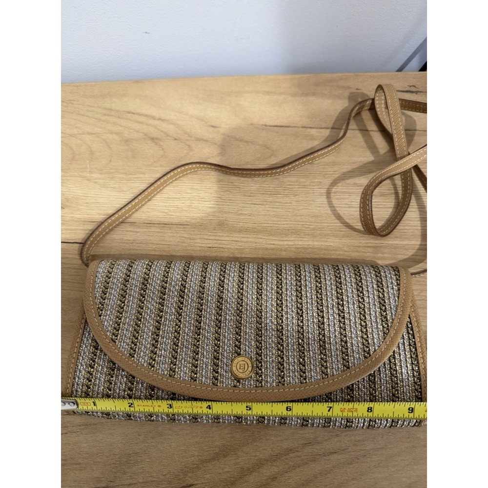 Eric Javits New York Woven Cluth & Shoulder Purse Bag Stripe F - Picture 5 of 9